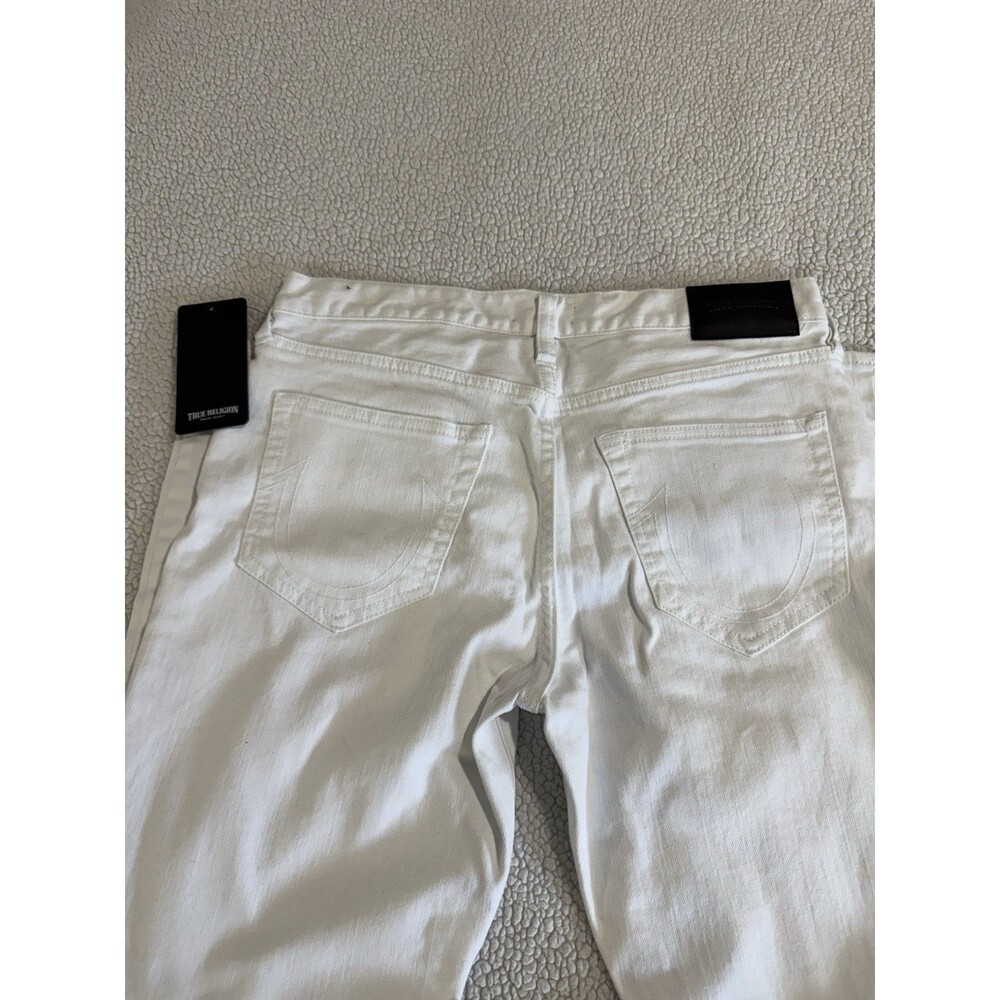 Men's Geno Renegade True Religion Sz 31 Distressed Ripped Relaxed Slim Fit Jeans - Picture 3 of 6